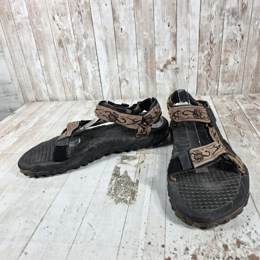 Teva Mens Scorpion Print Sport Sandals Tan Black Hiking Water Shoes Strappy